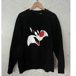 H&M Sylvester The Cat WB Black Sweater Sweatshirt Warner Brothers Loony Tunes M